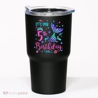 Its My 5th Birthday Mermaid Theme Party 5 Yrs Old Tumbler thumb 0