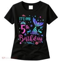 Its My 5th Birthday Mermaid Theme Party 5 Yrs Old Women's T-Shirt thumb 0
