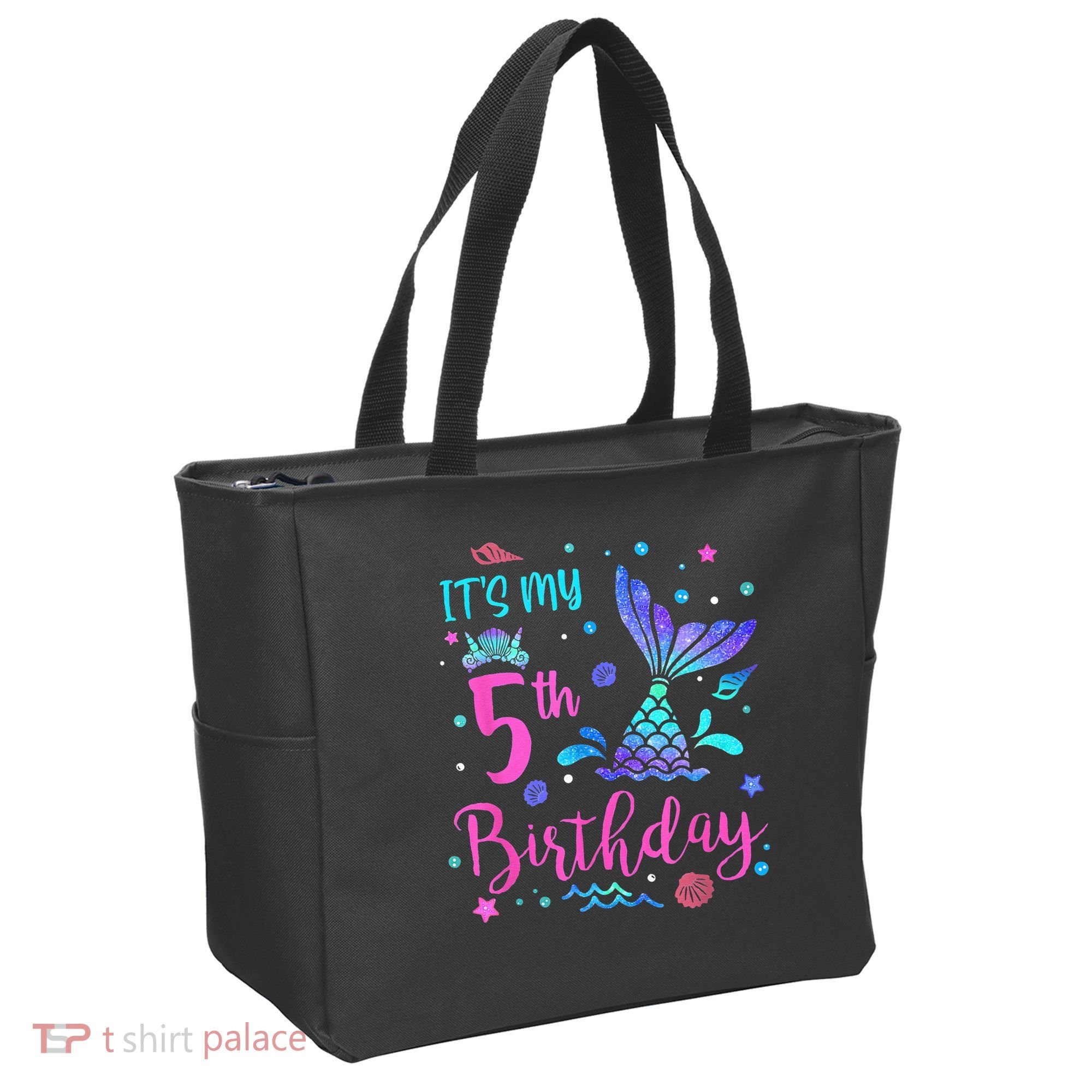 Its My 5th Birthday Mermaid Theme Party 5 Yrs Old Tote Bag