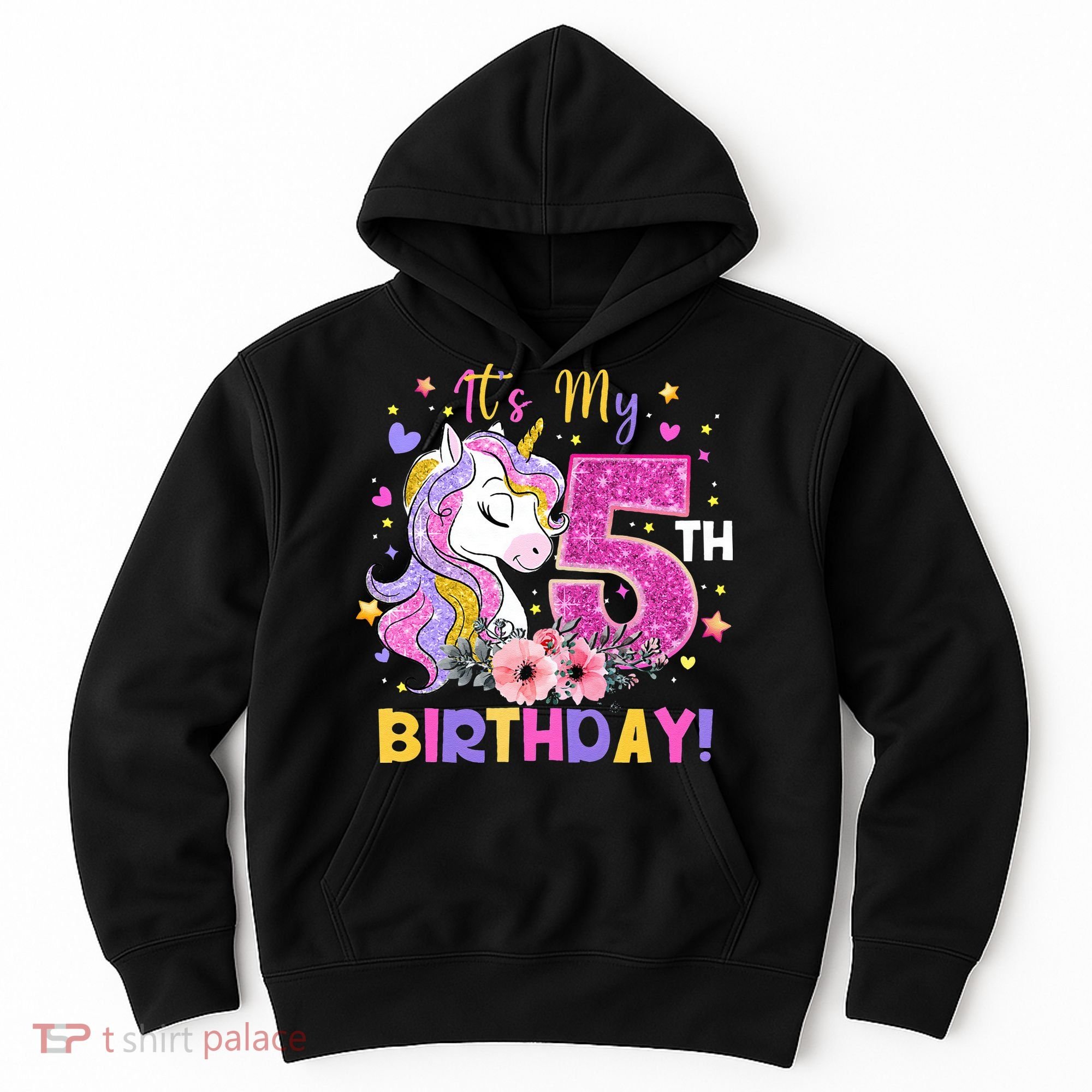 Its My 5th Birthday Unicorn 5 Years Old Gifts Ns Hoodie