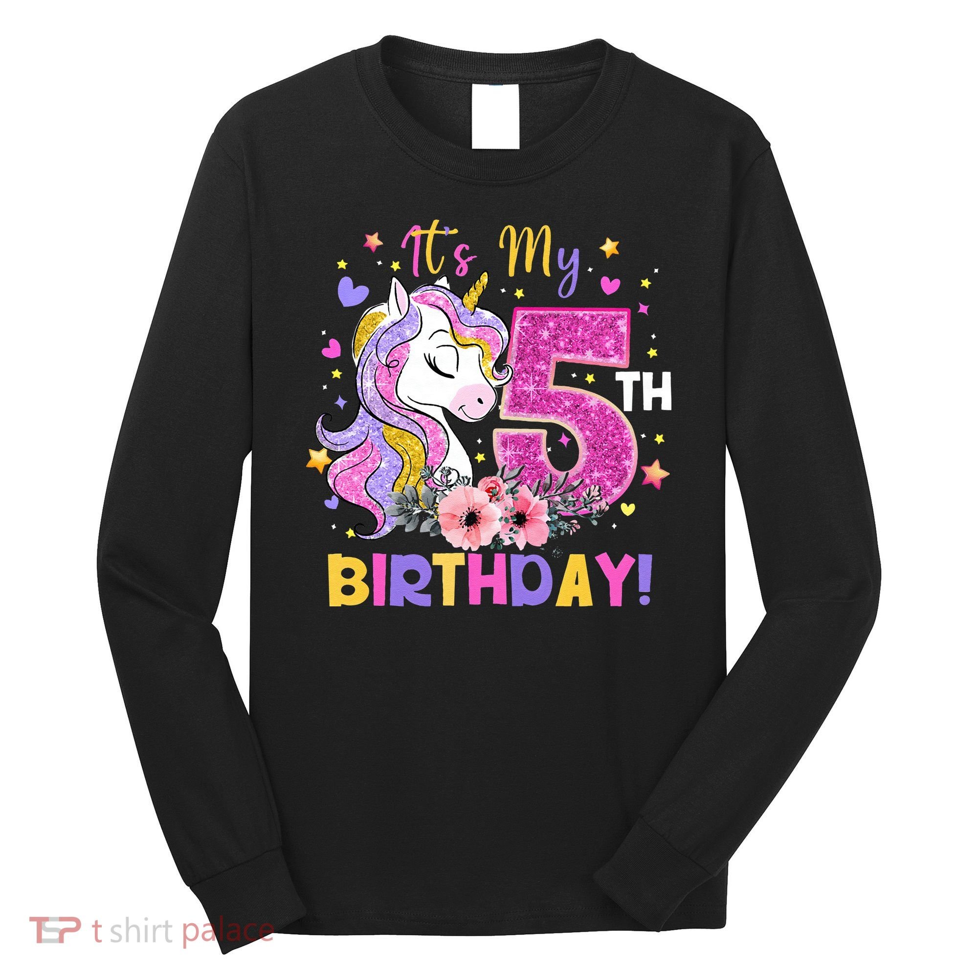 Its My 5th Birthday Unicorn 5 Years Old Gifts Ns Long Sleeve Shirt