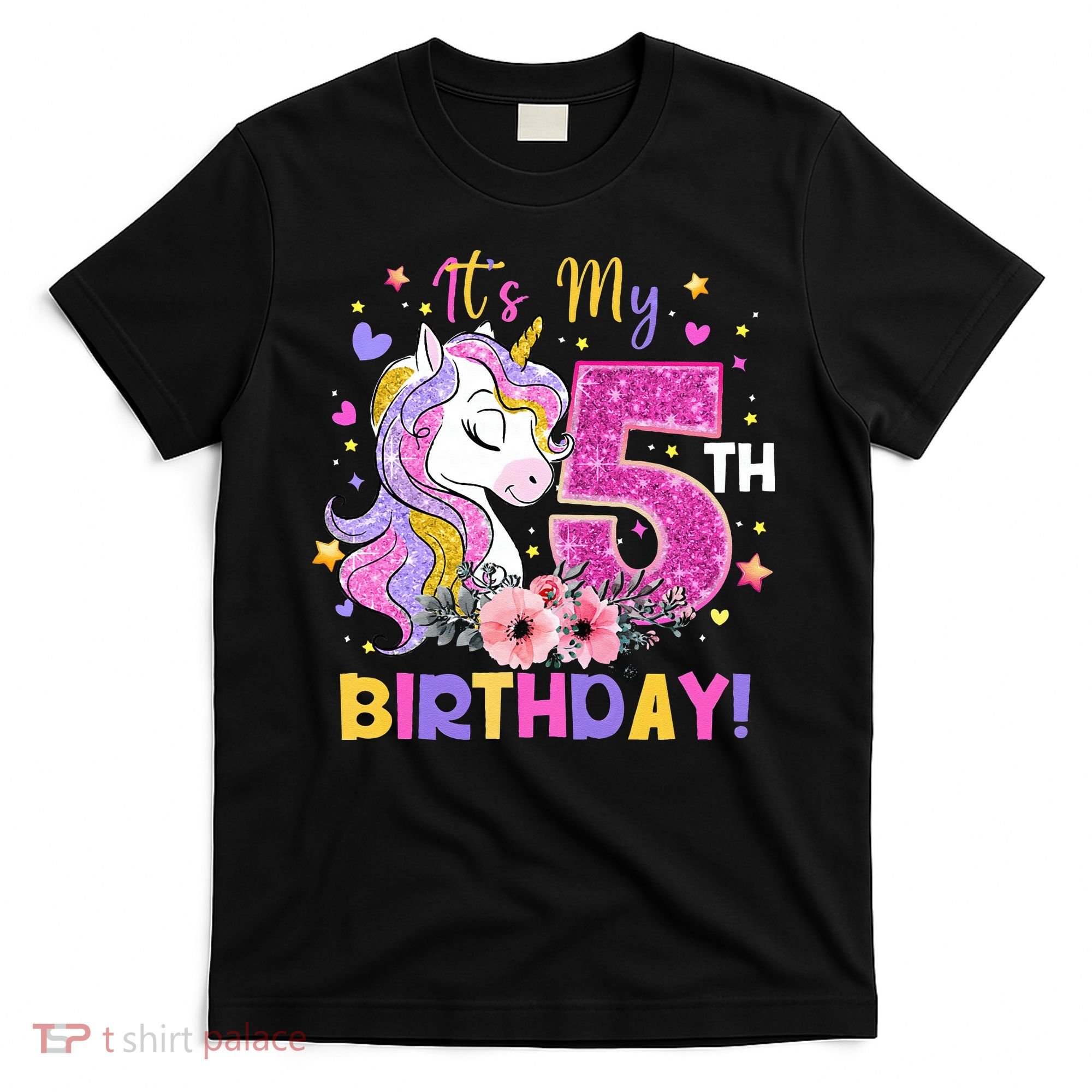 Its My 5th Birthday Unicorn 5 Years Old Gifts Ns T-Shirt