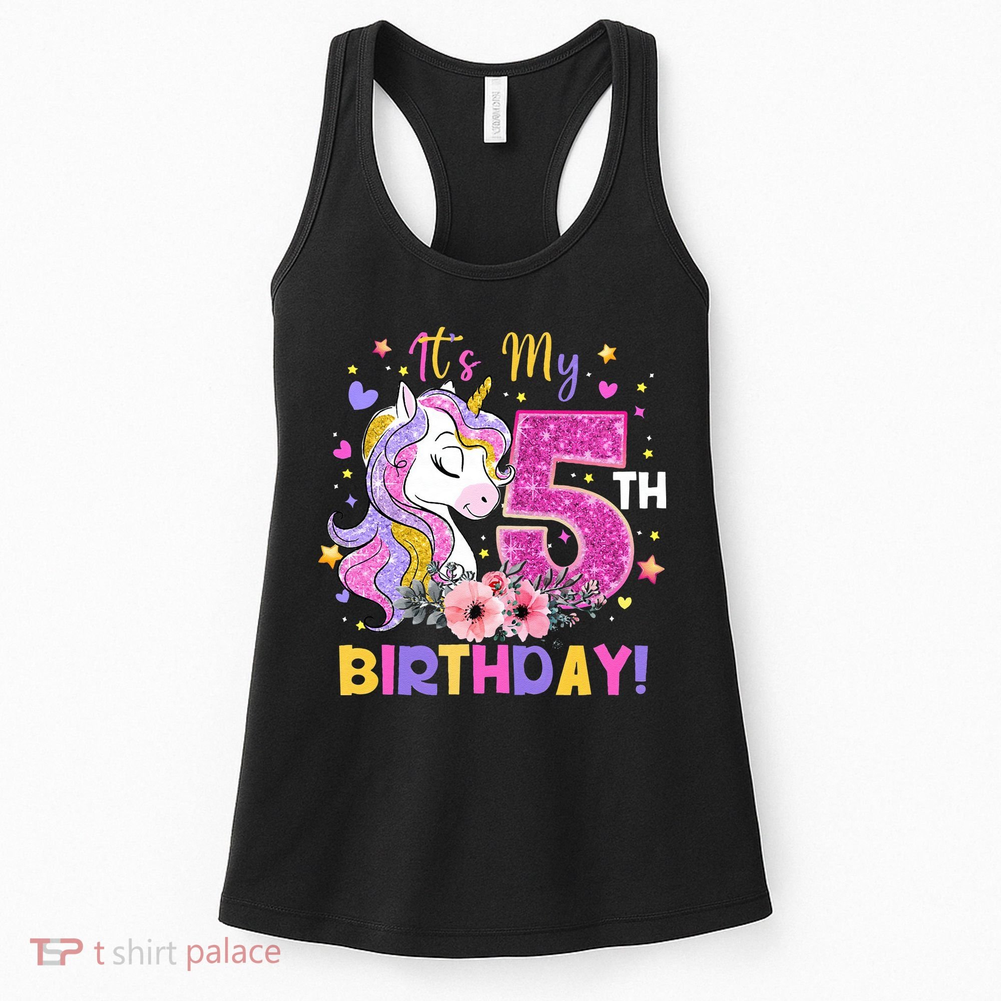 Its My 5th Birthday Unicorn 5 Years Old Gifts Ns Women's Tank Top