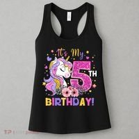 Its My 5th Birthday Unicorn 5 Years Old Gifts Ns Women's Tank Top thumb 3