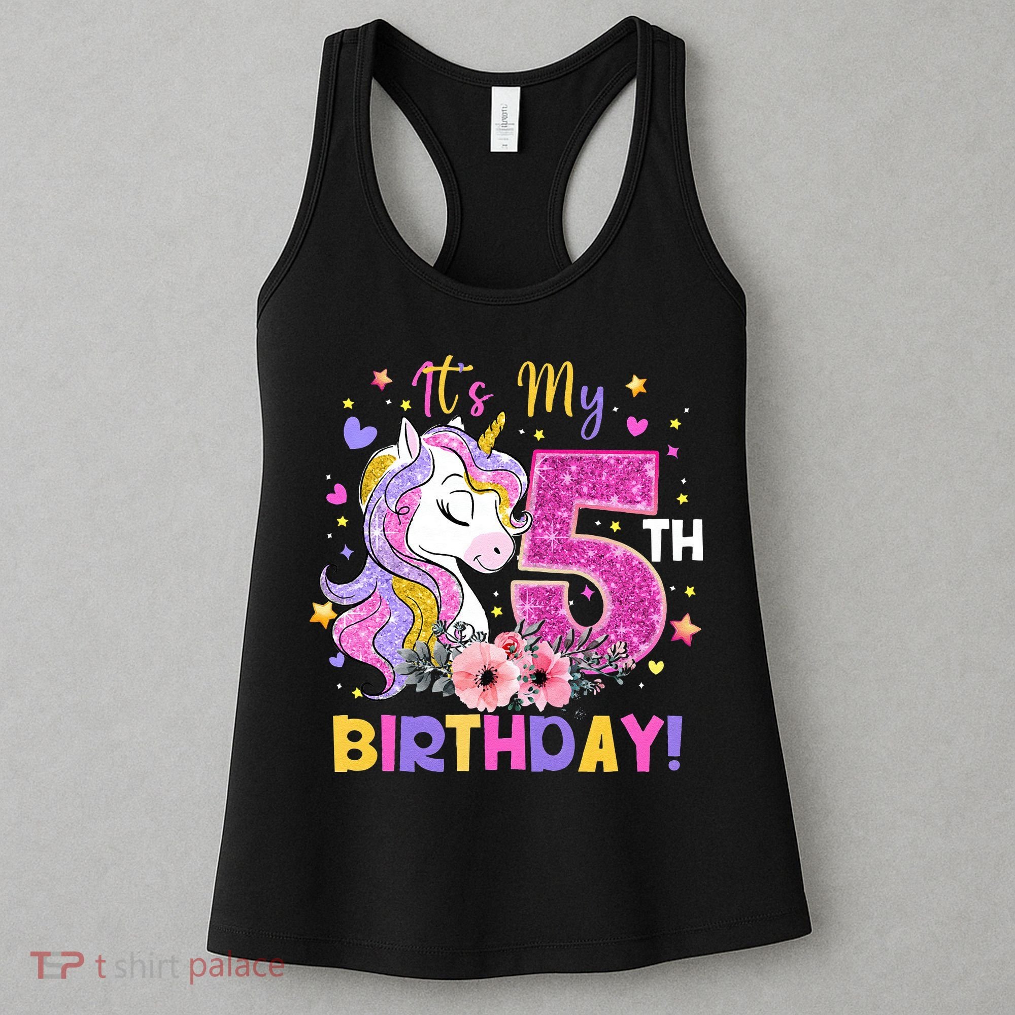Its My 5th Birthday Unicorn 5 Years Old Gifts Ns Women's Tank Top