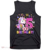 Its My 5th Birthday Unicorn 5 Years Old Gifts Ns Tank Top thumb 0