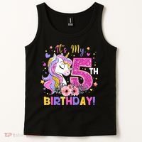 Its My 5th Birthday Unicorn 5 Years Old Gifts Ns Tank Top thumb 2