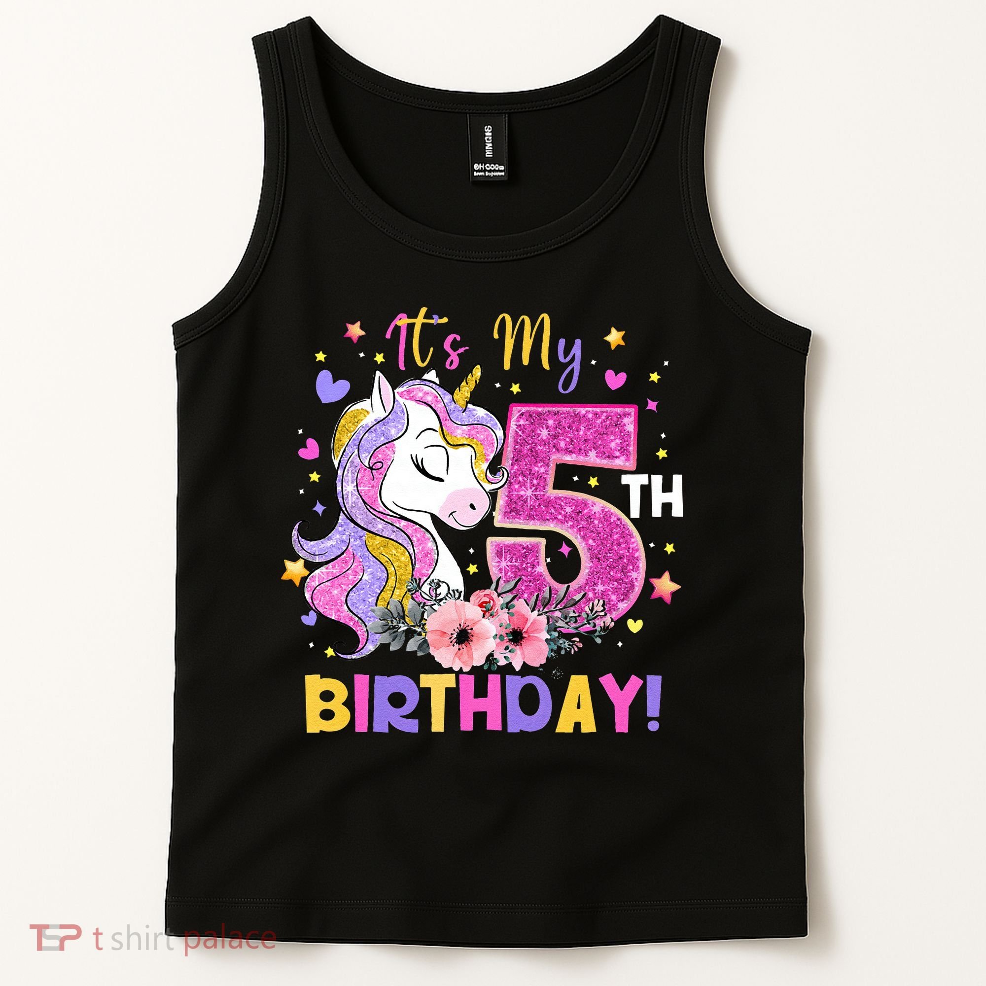 Its My 5th Birthday Unicorn 5 Years Old Gifts Ns Tank Top