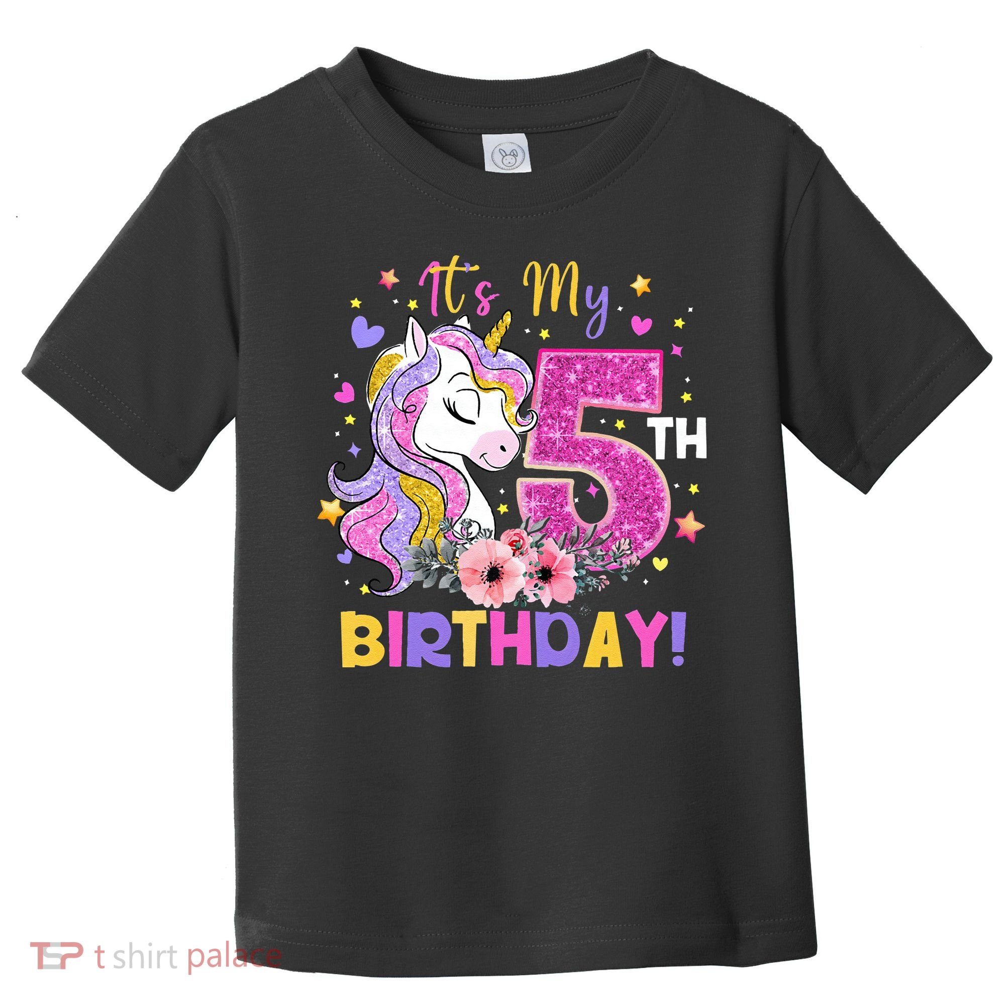 Its My 5th Birthday Unicorn 5 Years Old Gifts Ns Toddler T-Shirt