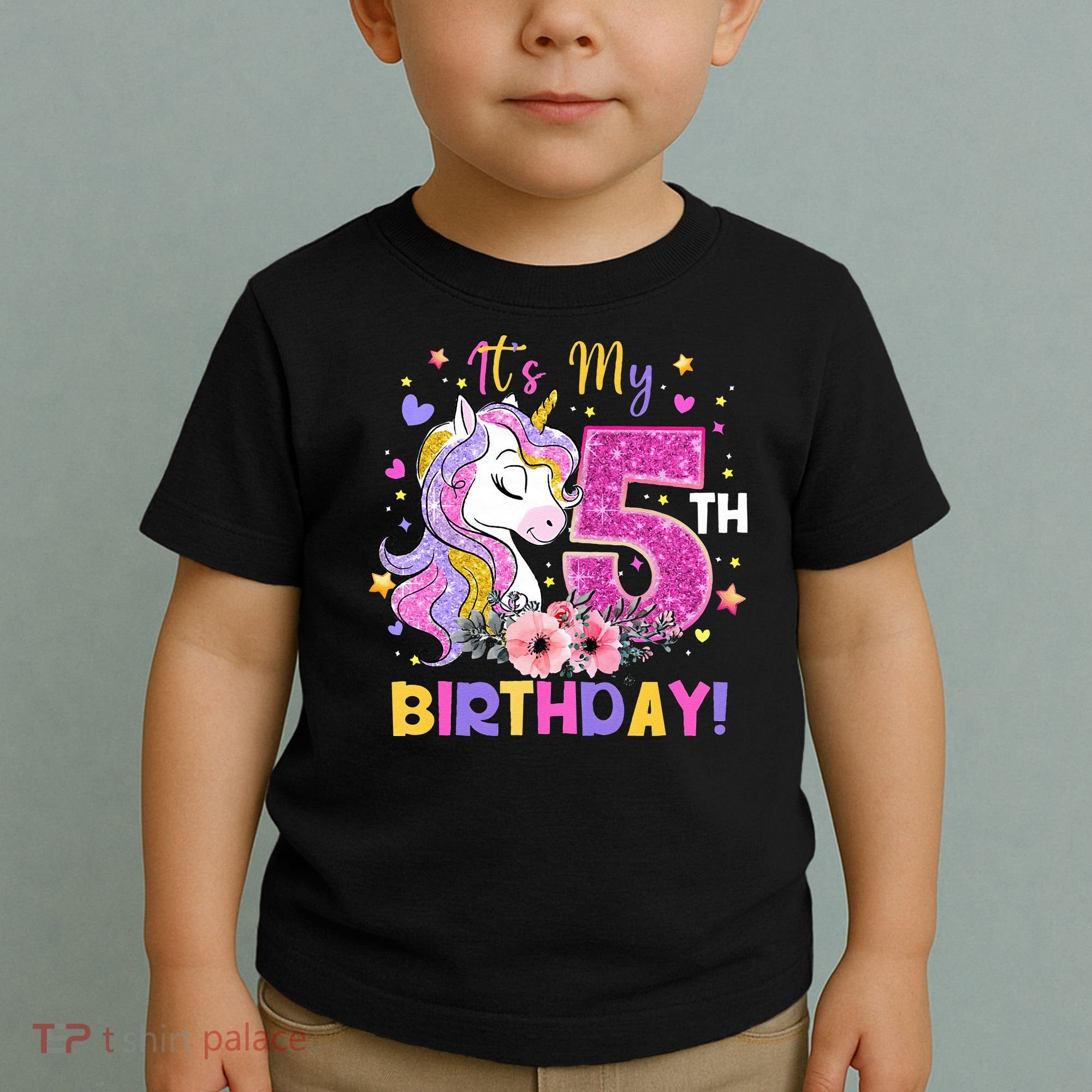 Its My 5th Birthday Unicorn 5 Years Old Gifts Ns Toddler T-Shirt