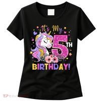 Its My 5th Birthday Unicorn 5 Years Old Gifts Ns Women's T-Shirt thumb 0
