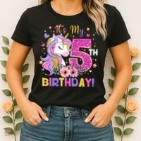 Its My 5th Birthday Unicorn 5 Years Old Gifts Ns Women's T-Shirt thumb 2