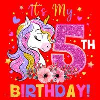 Its My 5th Birthday Unicorn 5 Years Old Gifts Ns Santa Hat thumb 1