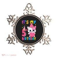 ItS My 5th Birthday Girl Funny Cat Birthday 5 Year Old Ornament thumb 0