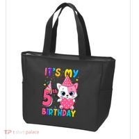 ItS My 5th Birthday Girl Funny Cat Birthday 5 Year Old Tote Bag thumb 3