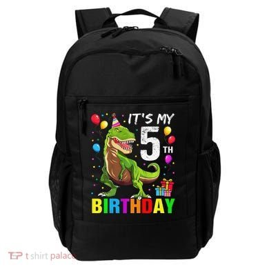 ItS My 5th Birthday Happy 5 Year Trex Backpack