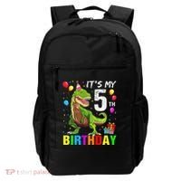 ItS My 5th Birthday Happy 5 Year Trex Backpack thumb 0