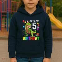 ItS My 5th Birthday Happy 5 Year Trex Kids Hoodie thumb 3