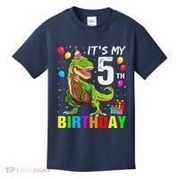 ItS My 5th Birthday Happy 5 Year Trex Kids T-Shirt thumb 0
