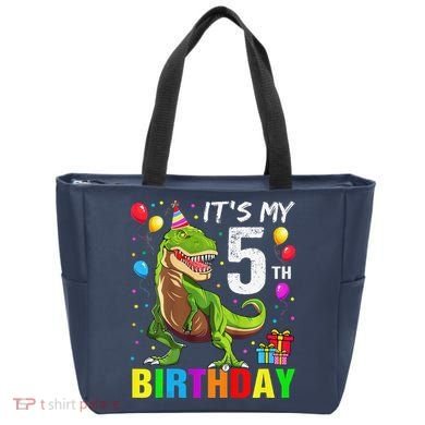 ItS My 5th Birthday Happy 5 Year Trex Tote Bag