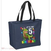 ItS My 5th Birthday Happy 5 Year Trex Tote Bag thumb 2