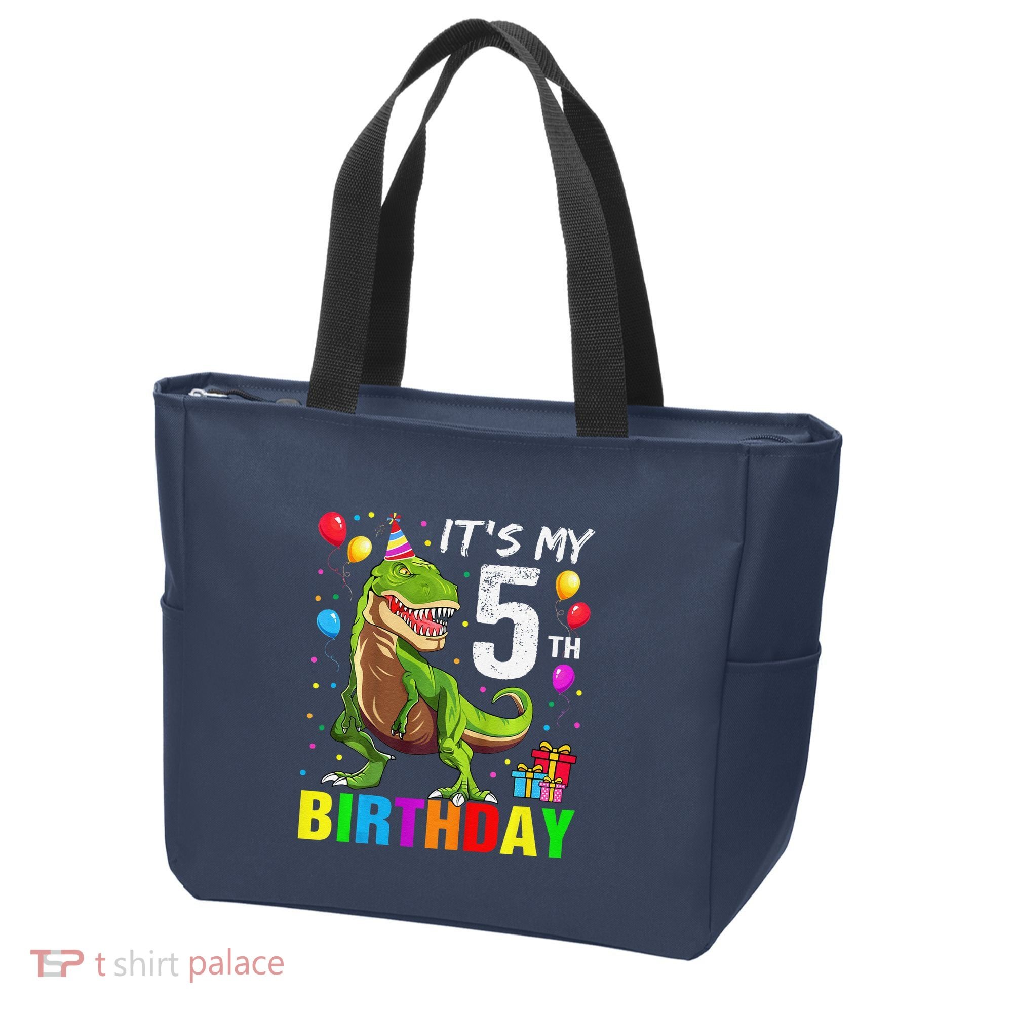 ItS My 5th Birthday Happy 5 Year Trex Tote Bag