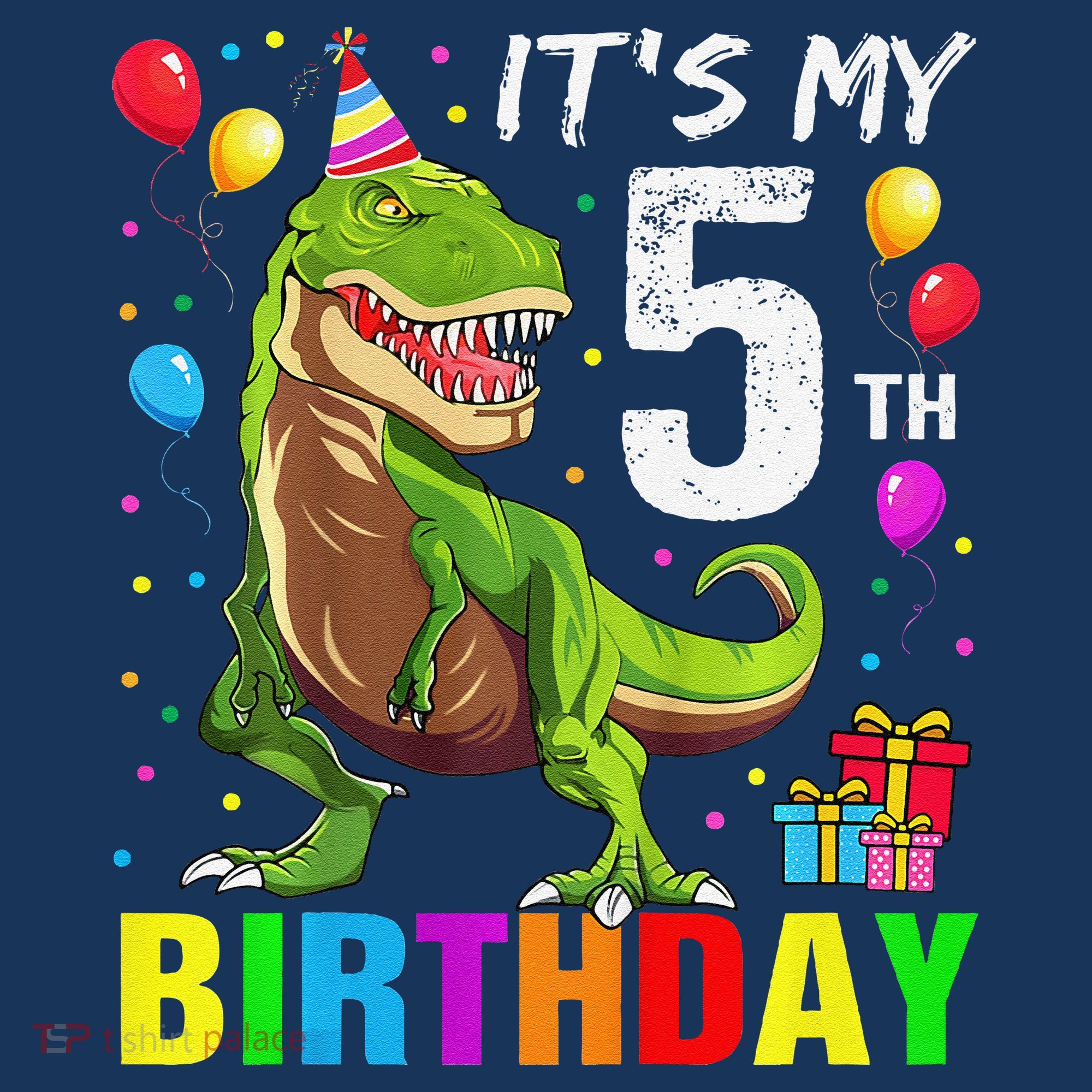 ItS My 5th Birthday Happy 5 Year Trex Tote Bag