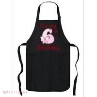 Its My 6th Birthday 6 Years Old Bday Coquette Bow BD Apron thumb 0