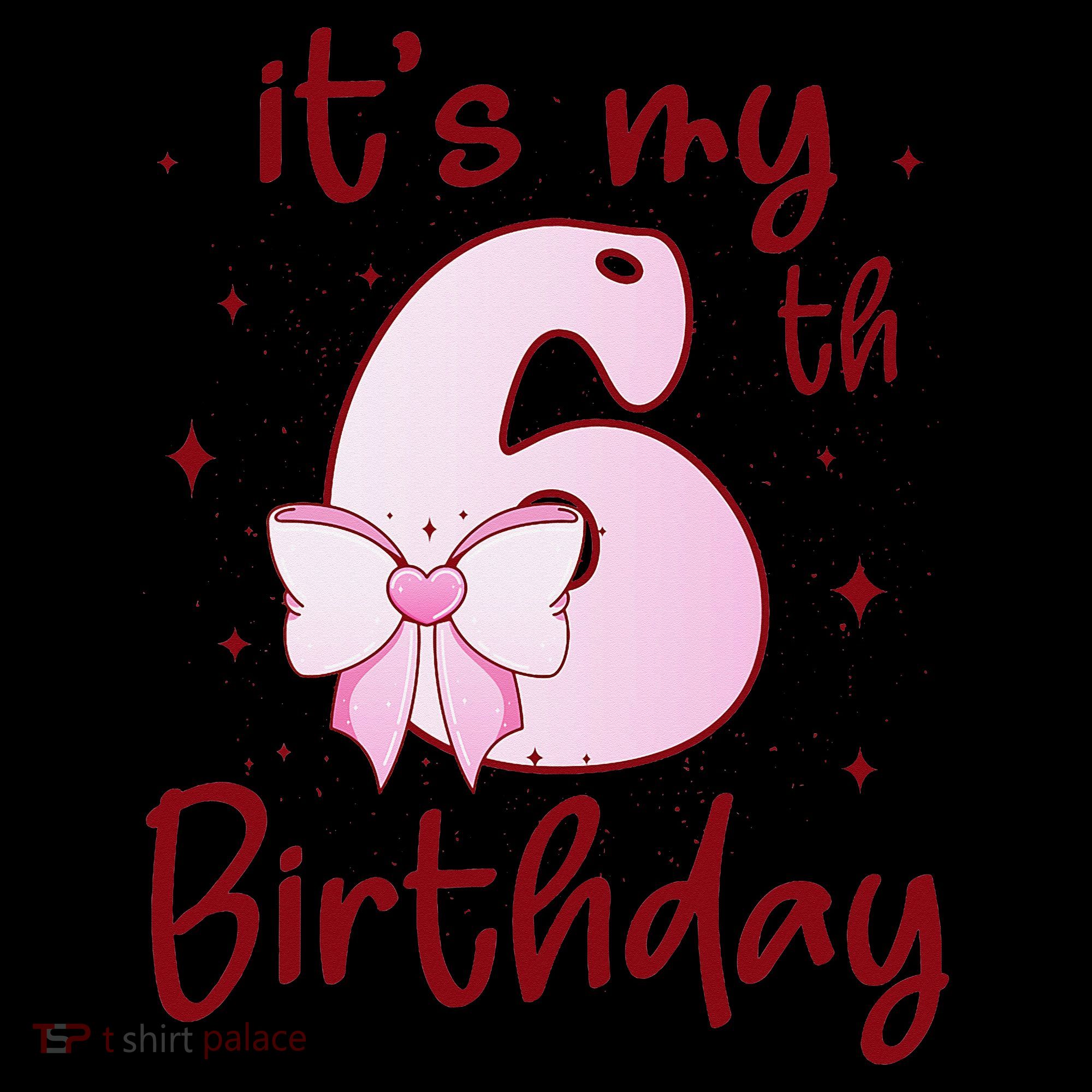 Its My 6th Birthday 6 Years Old Bday Coquette Bow BD Coffee Mug