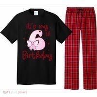 Its My 6th Birthday 6 Years Old Bday Coquette Bow BD Pajama Set thumb 0