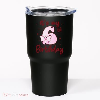 Its My 6th Birthday 6 Years Old Bday Coquette Bow BD Tumbler