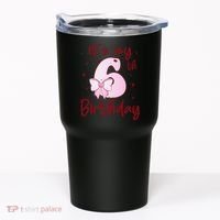Its My 6th Birthday 6 Years Old Bday Coquette Bow BD Tumbler thumb 0