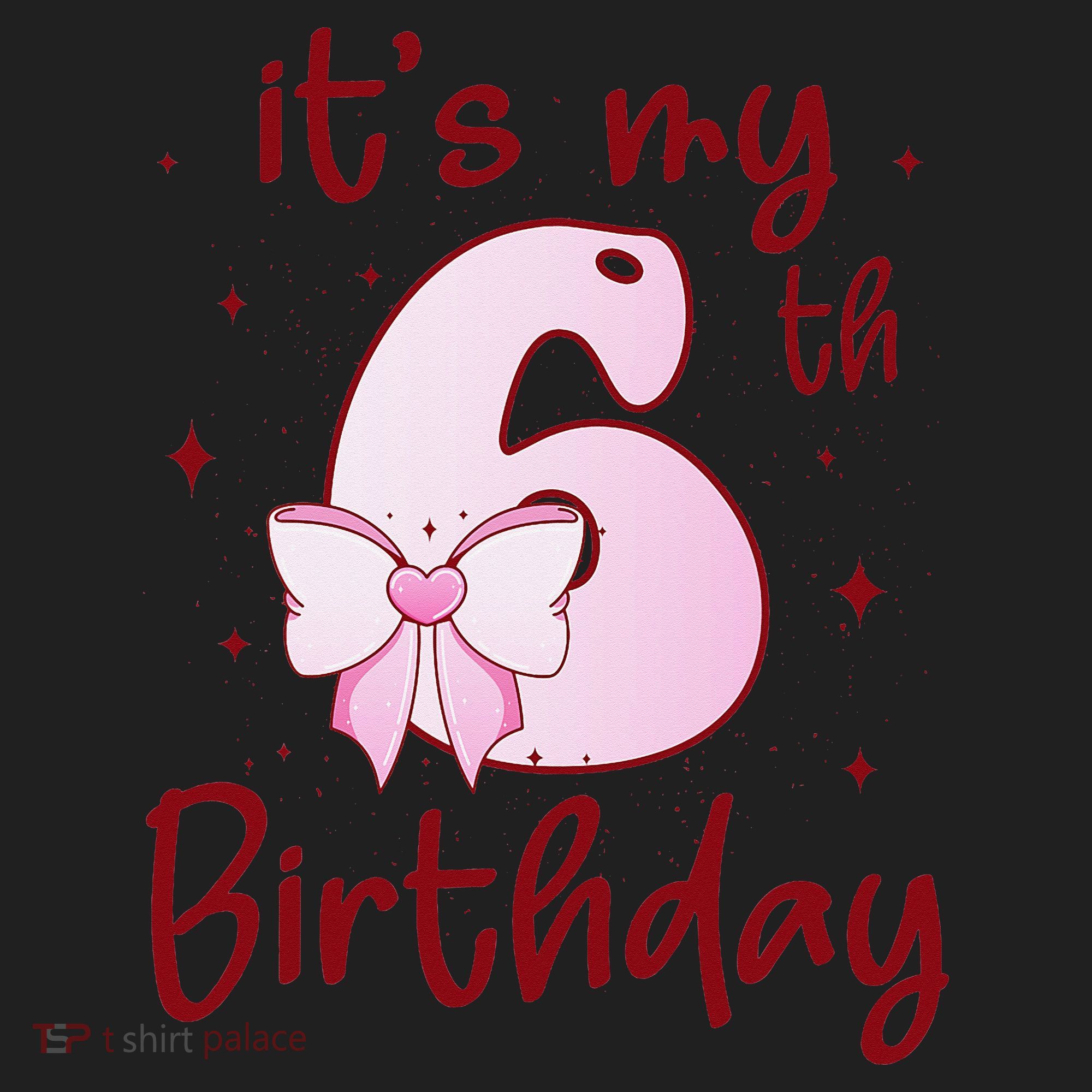 Its My 6th Birthday 6 Years Old Bday Coquette Bow BD Hat