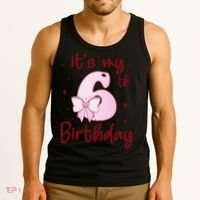 Its My 6th Birthday 6 Years Old Bday Coquette Bow BD Tank Top thumb 3