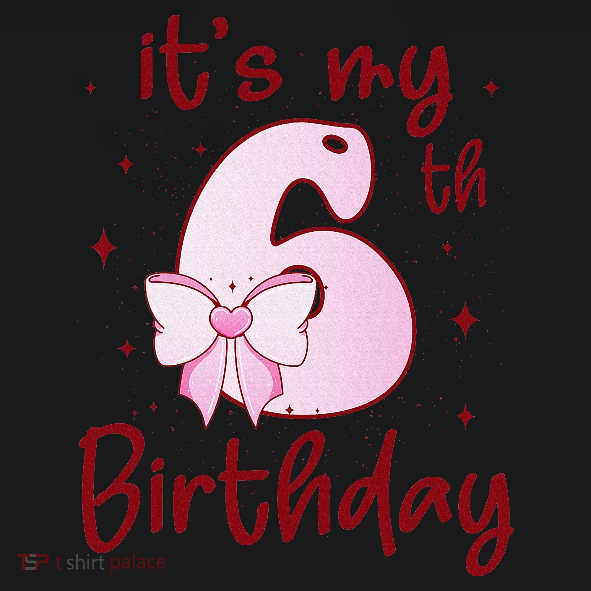 Its My 6th Birthday 6 Years Old Bday Coquette Bow BD Kids Sweatshirt