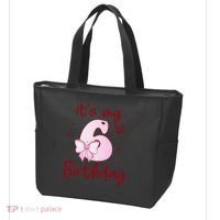 Its My 6th Birthday 6 Years Old Bday Coquette Bow BD Tote Bag thumb 3