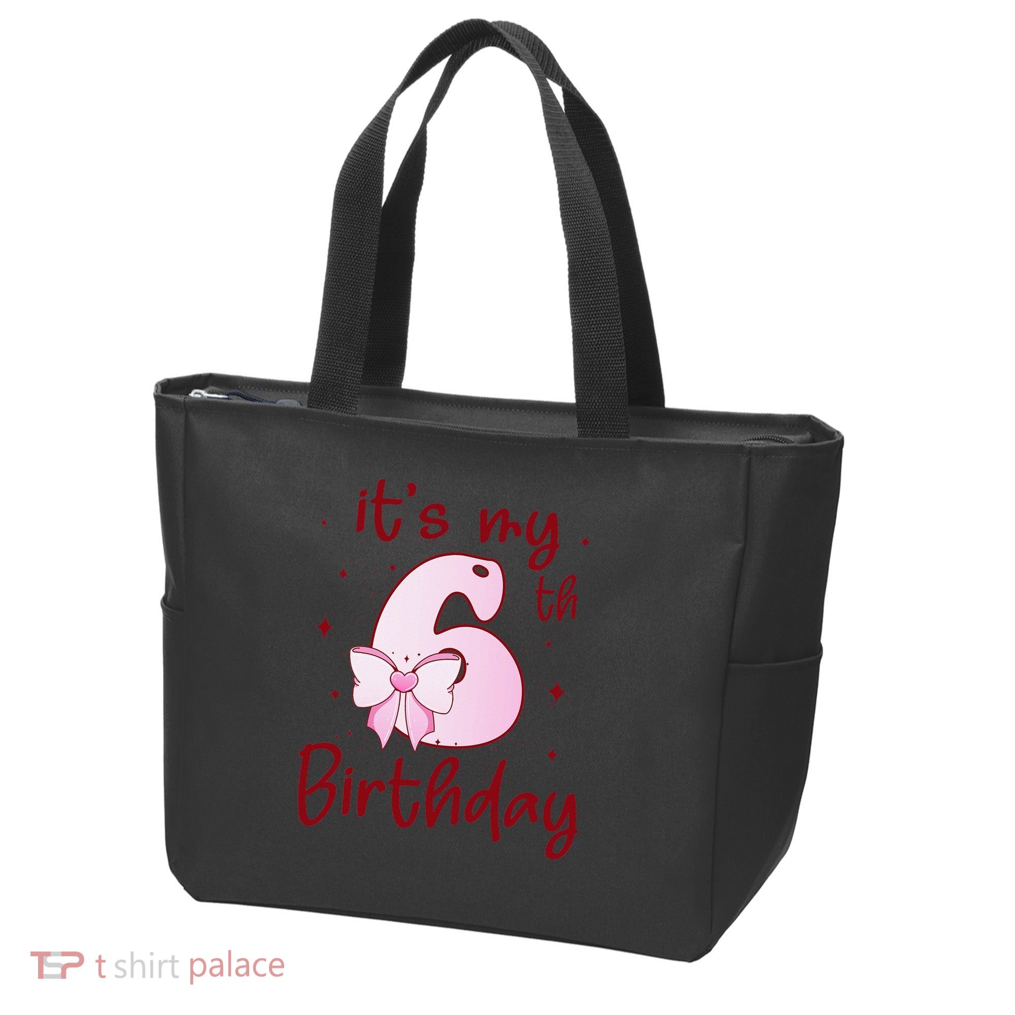 Its My 6th Birthday 6 Years Old Bday Coquette Bow BD Tote Bag