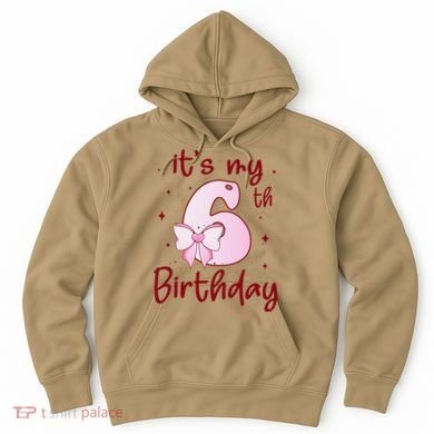 Its My 6th Birthday 6 Years Old Bday Coquette Bow BD Hoodie