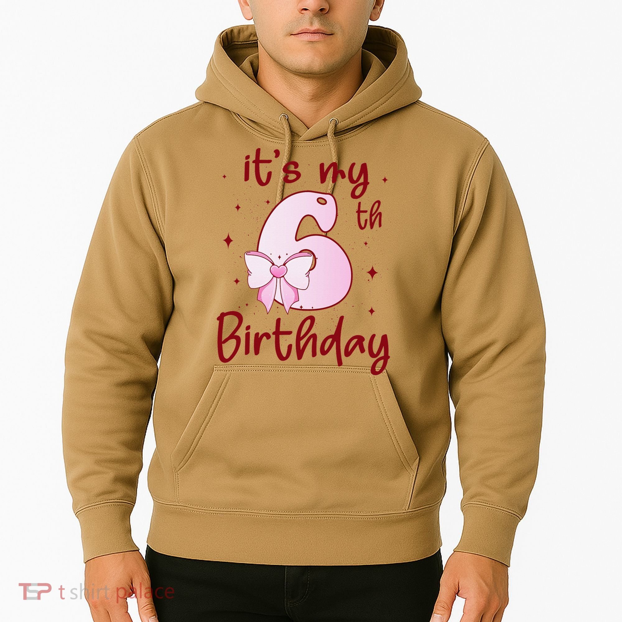 Its My 6th Birthday 6 Years Old Bday Coquette Bow BD Hoodie