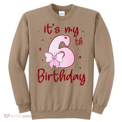 Its My 6th Birthday 6 Years Old Bday Coquette Bow BD Sweatshirt