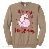 Its My 6th Birthday 6 Years Old Bday Coquette Bow BD Sweatshirt thumb 0