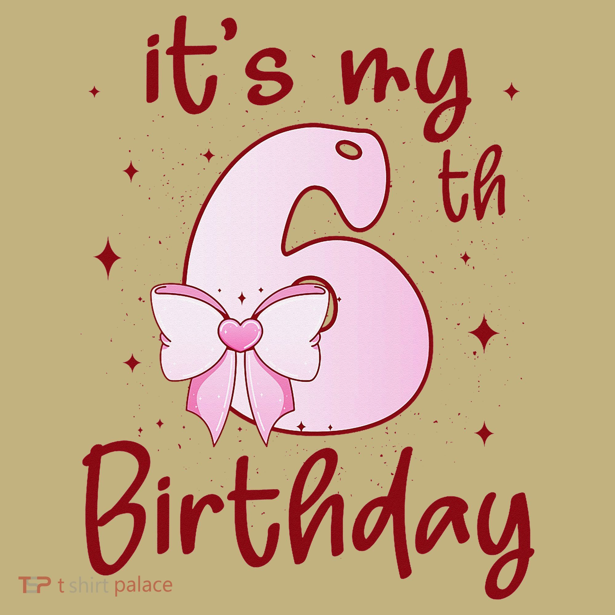 Its My 6th Birthday 6 Years Old Bday Coquette Bow BD Sweatshirt