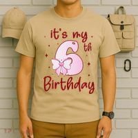 Its My 6th Birthday 6 Years Old Bday Coquette Bow BD T-Shirt thumb 6