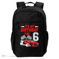 ItS My 6th Birthday Boy Race Car Racing 6 Years Old Backpack thumb 0