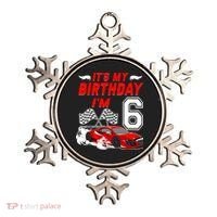 ItS My 6th Birthday Boy Race Car Racing 6 Years Old Ornament thumb 0