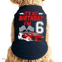 ItS My 6th Birthday Boy Race Car Racing 6 Years Old Doggie Tank thumb 0