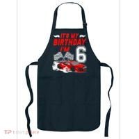 ItS My 6th Birthday Boy Race Car Racing 6 Years Old Apron thumb 0