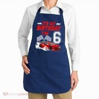 ItS My 6th Birthday Boy Race Car Racing 6 Years Old Apron thumb 2