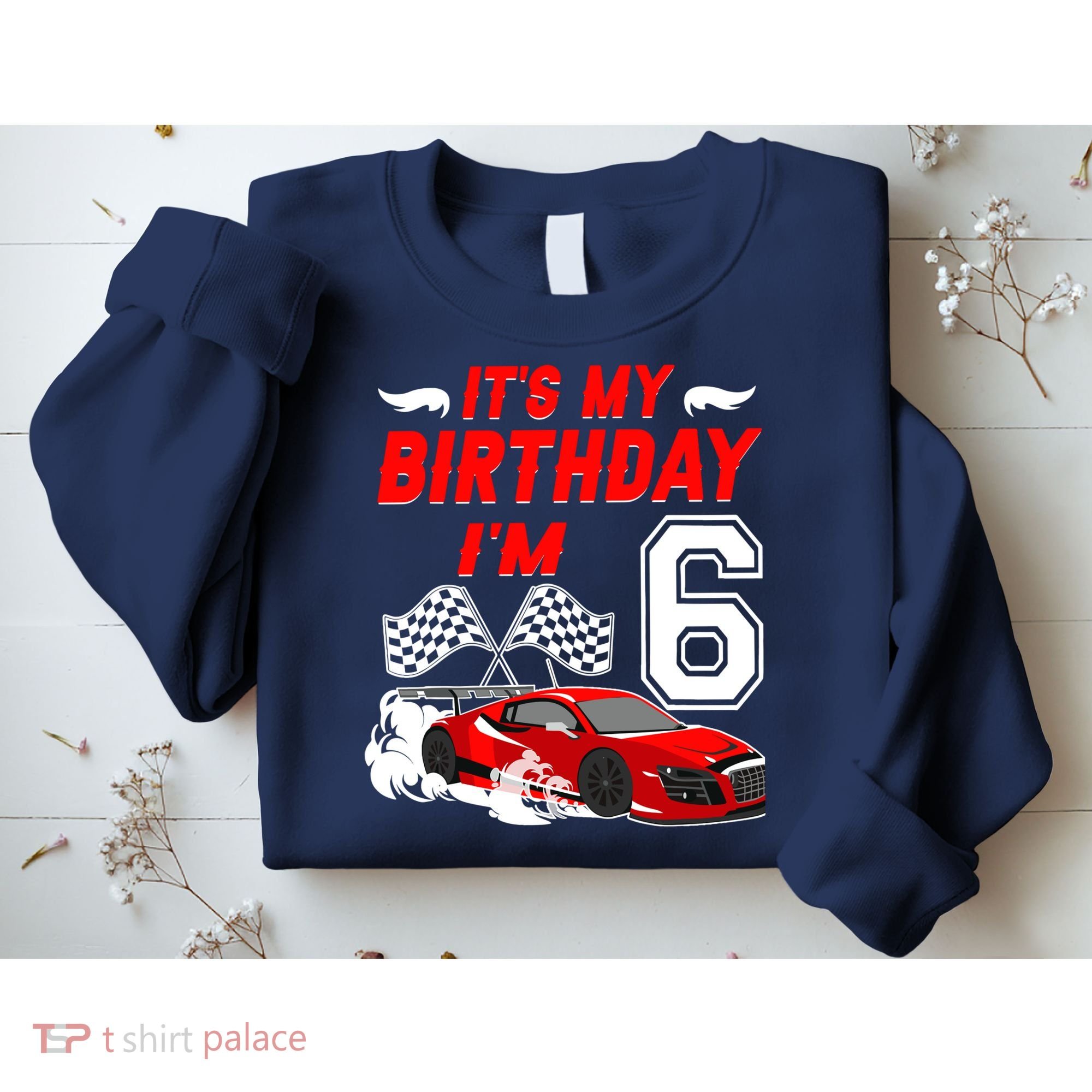 ItS My 6th Birthday Boy Race Car Racing 6 Years Old Sweatshirt