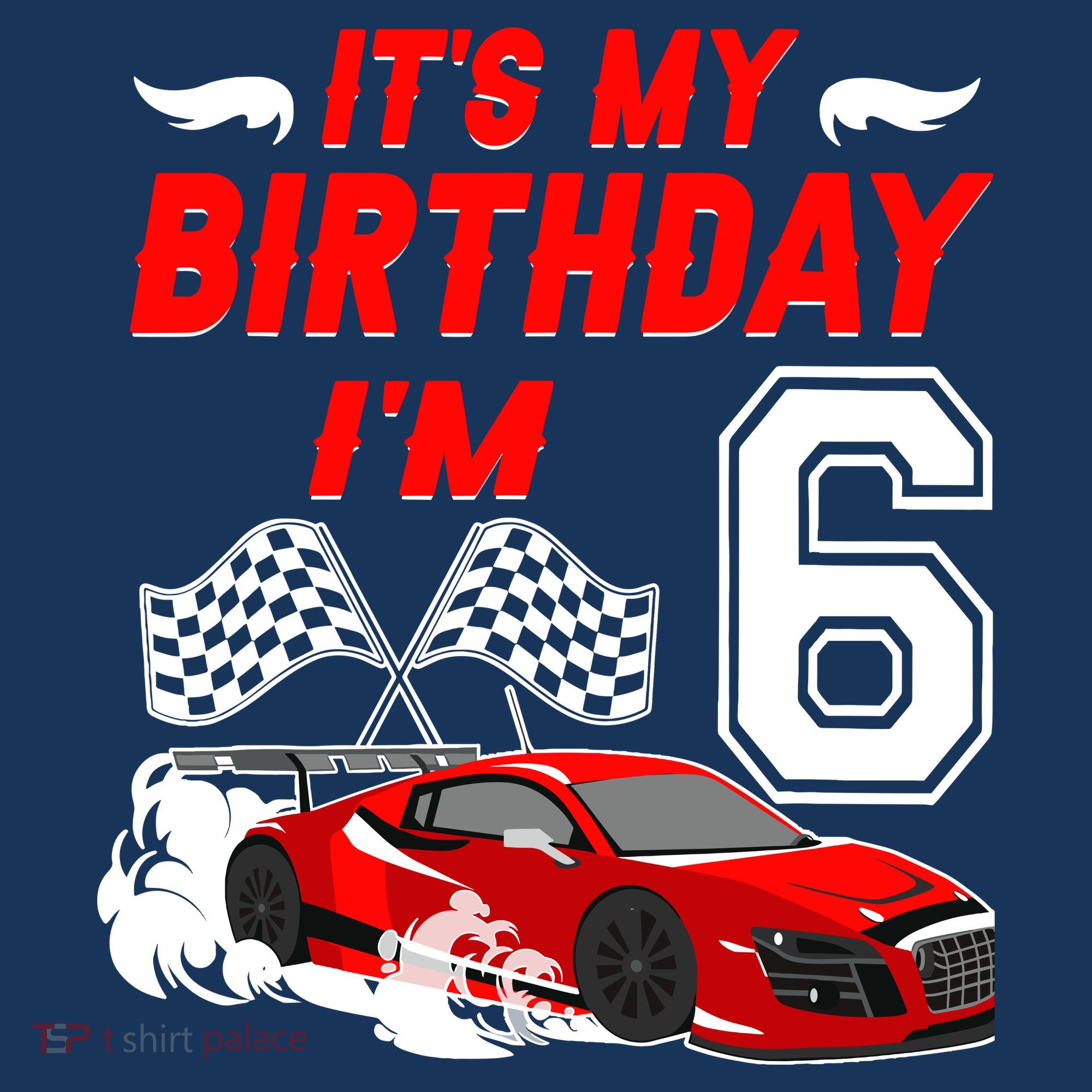 ItS My 6th Birthday Boy Race Car Racing 6 Years Old Coaster